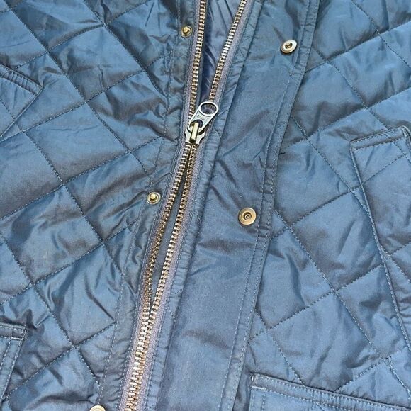 POLO Ralph Lauren Navy Blue Quilted Vest Brown Corduroy Collar Women’s XXL - Picture 11 of 15